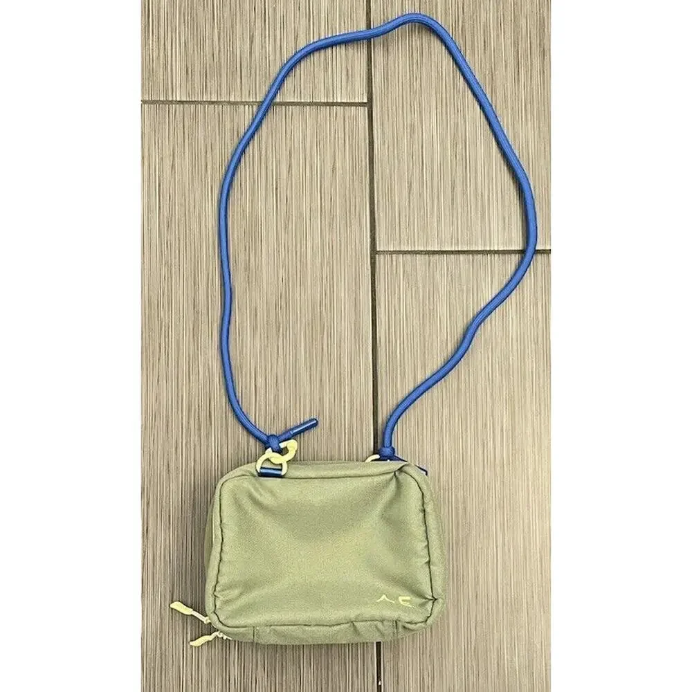 American Eagle Outfitters Olive Green Blue Small Crossbody Bag Purse Zipper
